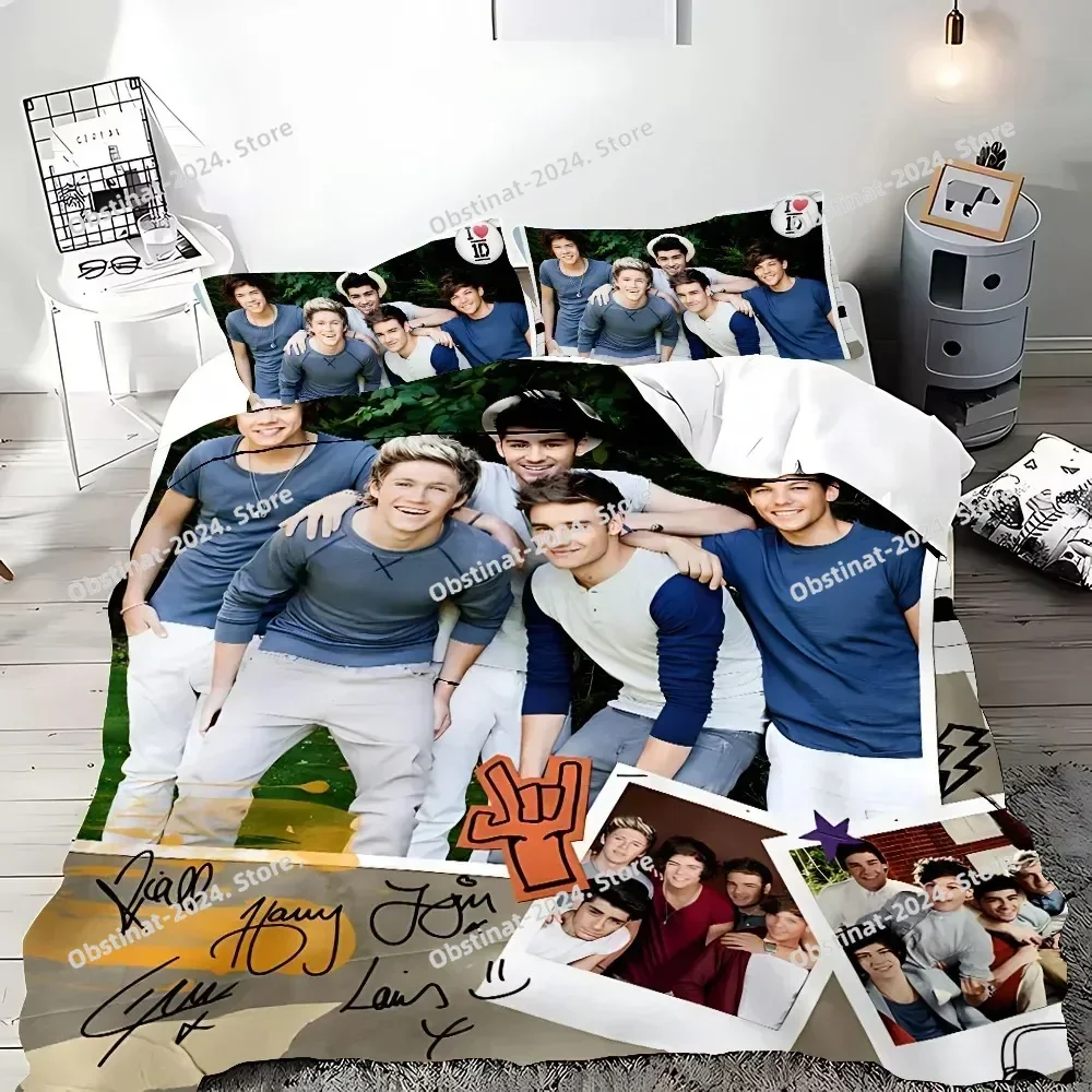 One-Direction Rock 1D Duvet Cover Pillowcase Bedding Set Adult Boy Girl Bedroom Decoration Children Gift Single Double Size