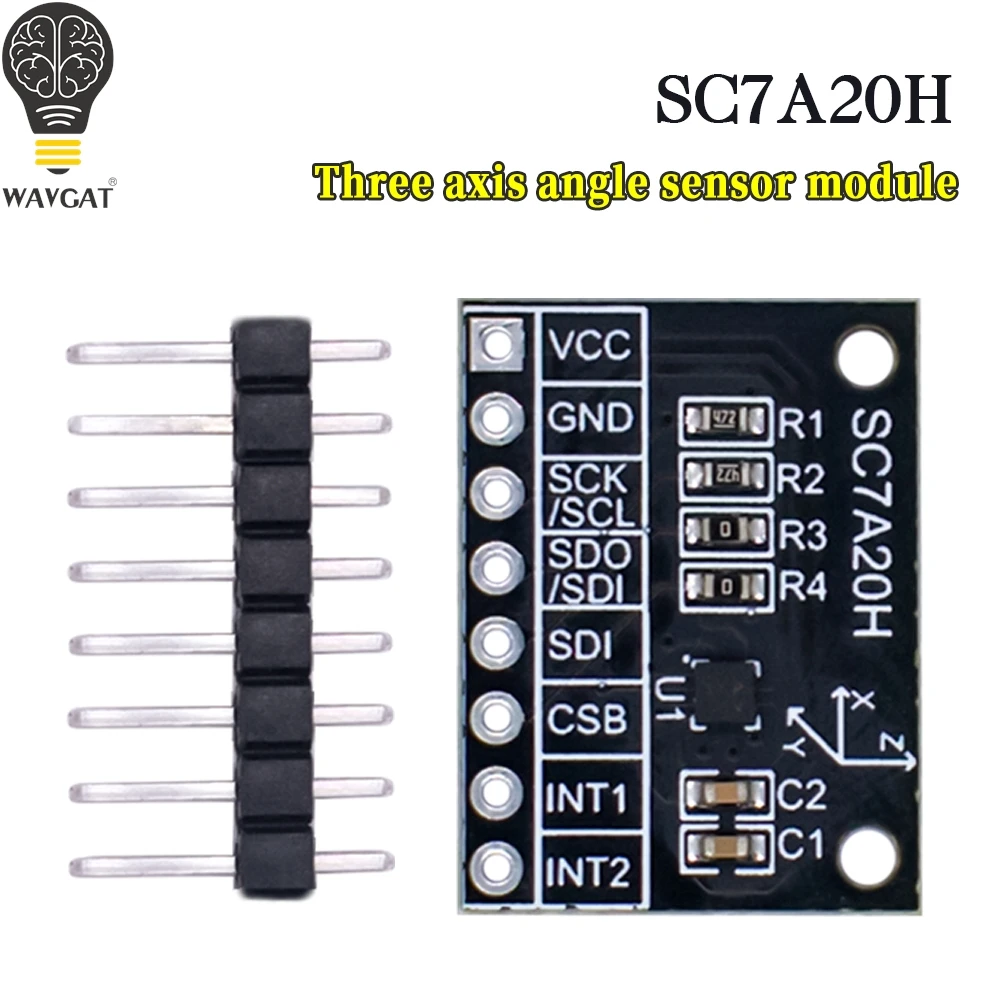 SC7A20H High Precision 3-Axis Gravity Acceleration Tilt Angle Sensor Module IIC/SPI Transmission