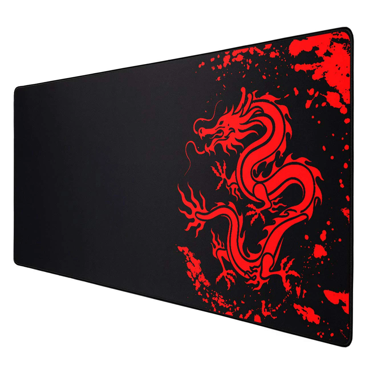 Red Gaming Mouse Pad, Oriental Dragon Pattern Table Mat,XXL Waterproof Keyboard and Mousepad,for The Perfect Gift for Friends