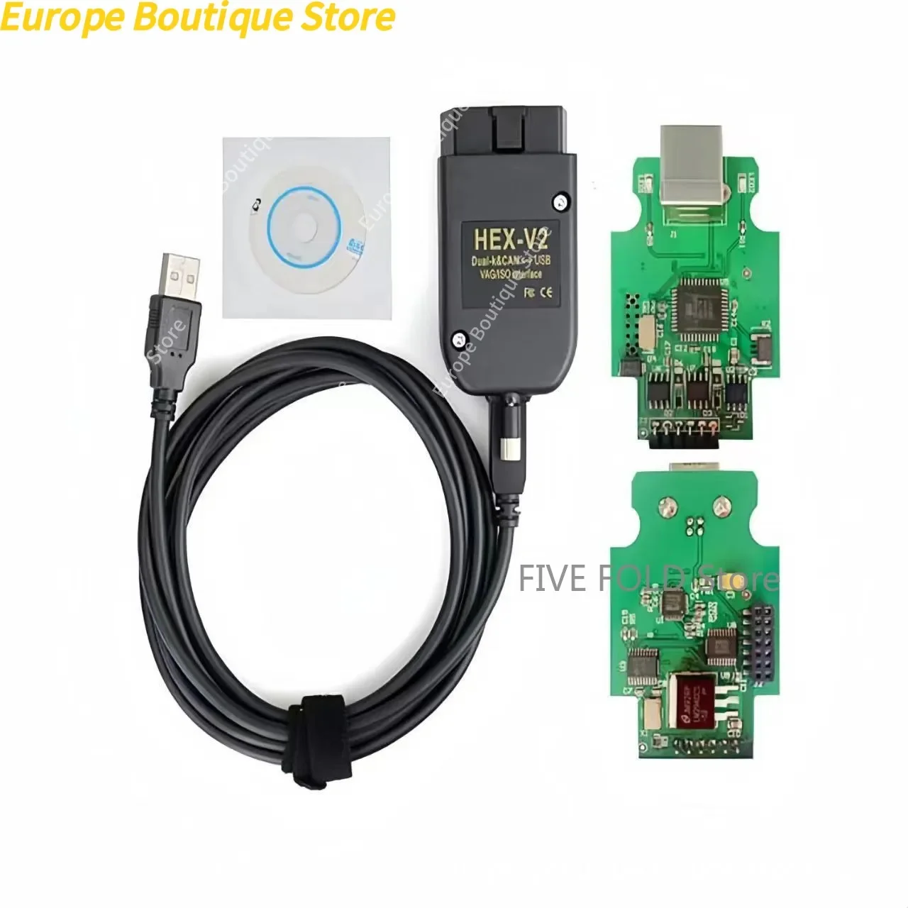 VAG COM HEX-V2 Scanner 2025 Model | V24.7 Version Multi-Language OBD2 Diagnostic Tool Cable for Audi/Skoda/Volkswagen Cars