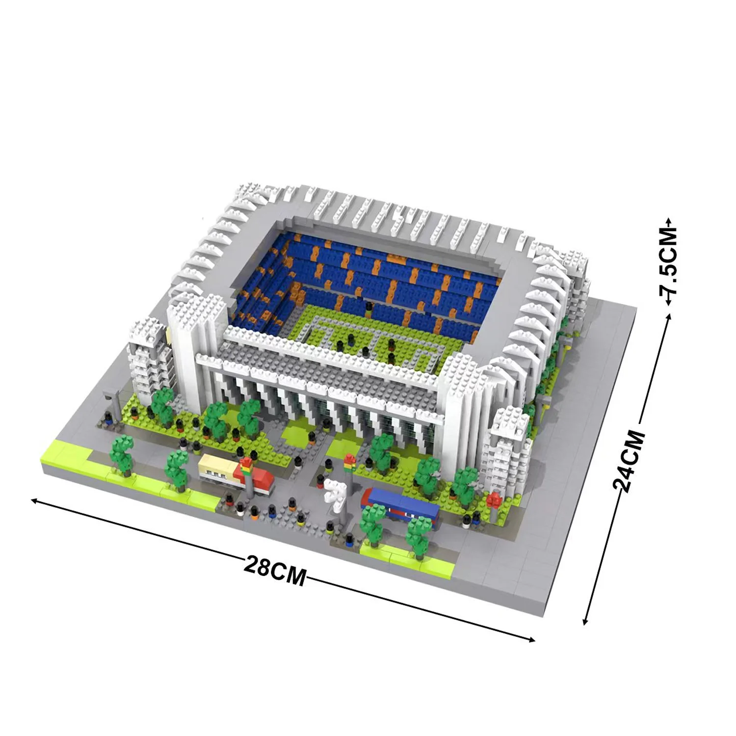Signal Iduna Park voetbalstadion micro mini bouwstenenmodel, verbluffend bureau- en huisdecoratie-artikel voor verzameling en presentatie.