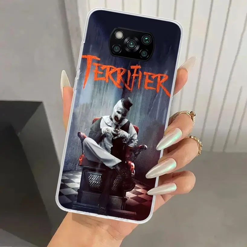 Horror Movie Terrifier Phone Case for Xiaomi Poco X6 X5 X4 X3 Nfc F6 F5 F4 GT F3 F2 Pro F1 M5S M4 M3 5G Soft Funda Print Shell