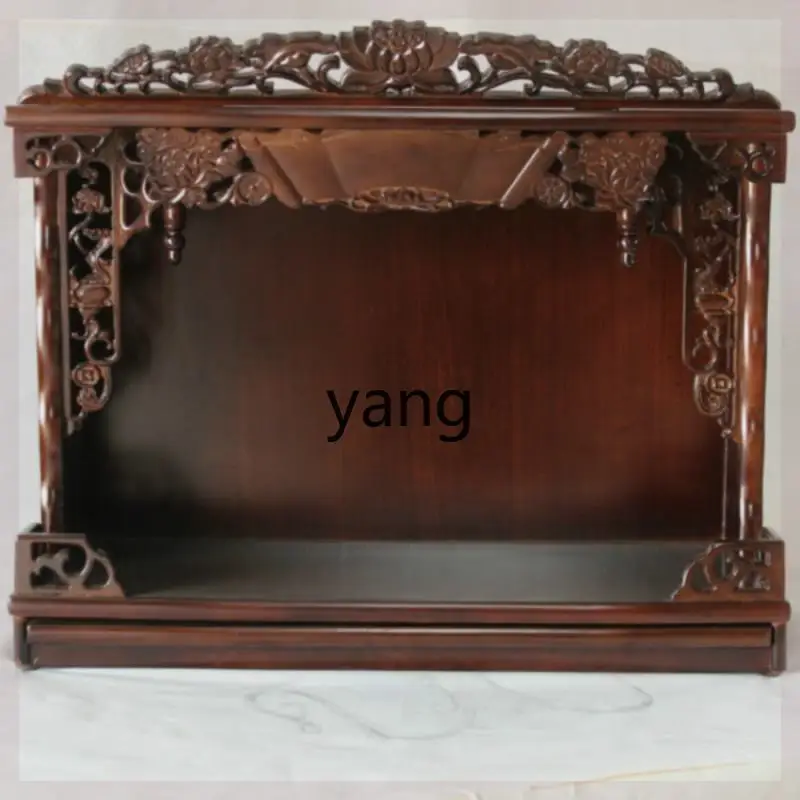 LMM Buddha Niche Wall Cupboard Altar God of Wealth Worship Table Buddha Cabinet Put Guanyin Altar