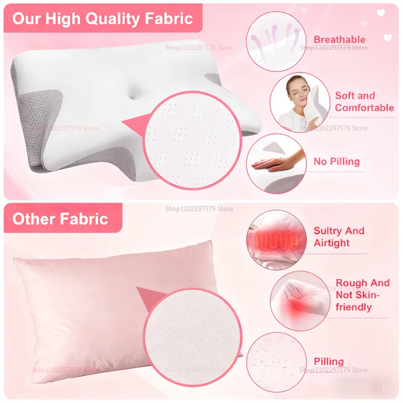 Новая подушка для поддержки шеи, облегчение боли в шее, хлопковая эргономичная подушка с эффектом памяти для расслабления сна и улучшения осанки