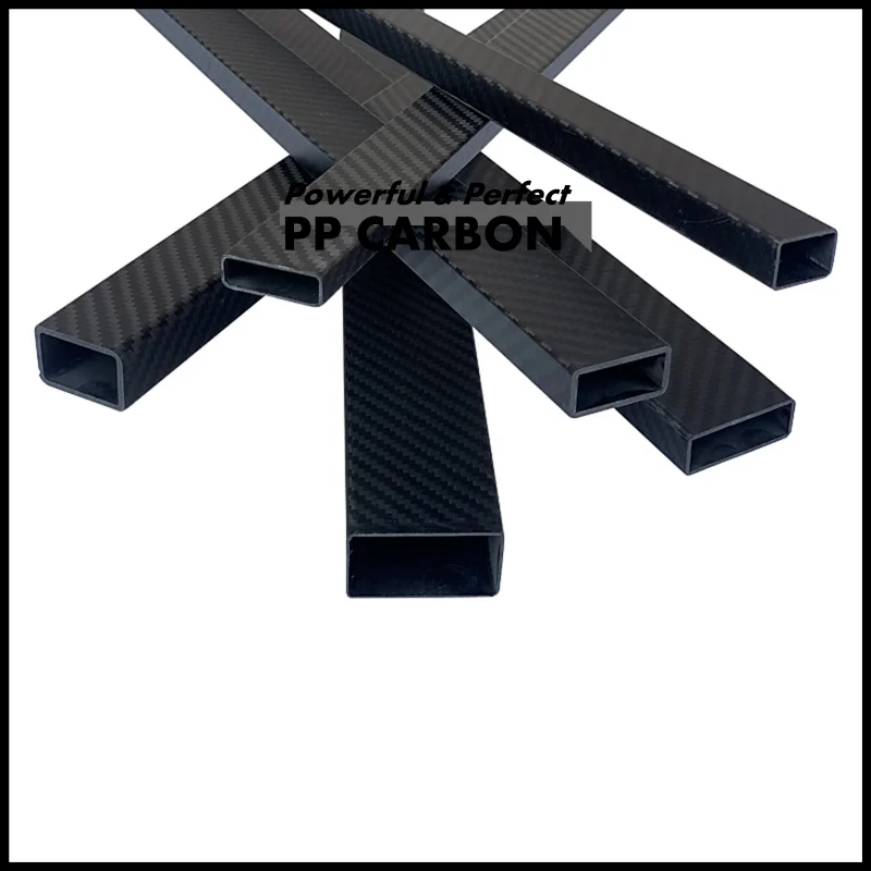 lot/2pcs 500mm Rectangular Carbon Fiber Tube for RC Airplane Parts 3K High Hardness Composite Material OD 20mm 48mm 50mm 108mm