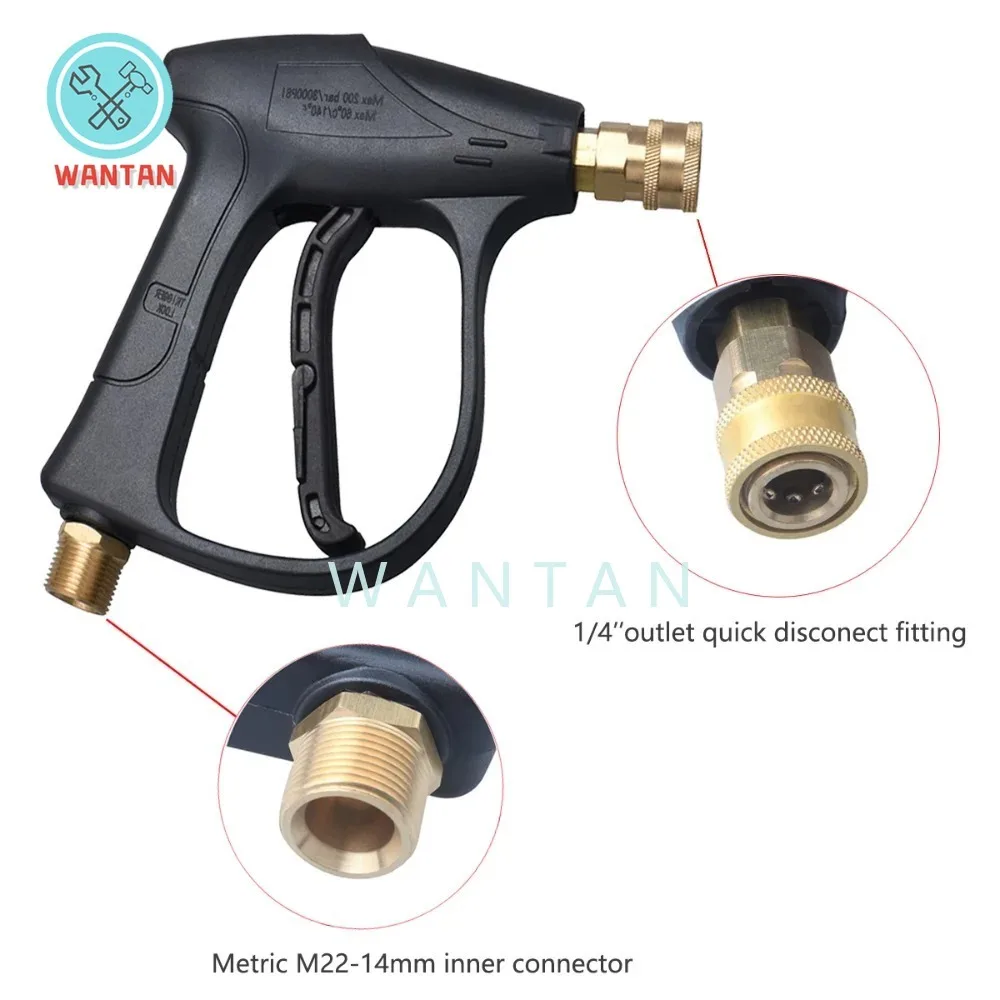 3000psi High Pressure Washer Gun with Extended Nozzle Auto Parts for Car Motorcycle M22-14