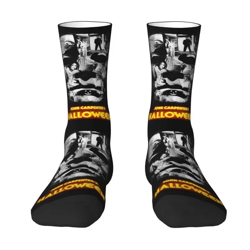 Halloween Horror Movie Men Women Crazy Crew Socks Unisex Fashion 3D Printed Michael Myers Dress Socks