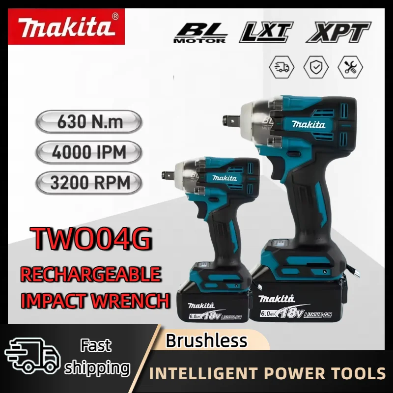 

Makita TW004G 630N.m Brushless Cordless Screwdriver Rechargable Drill Driver 18V Battery Power Tool
