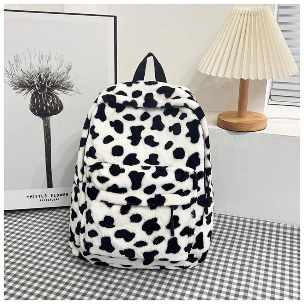 Portable Leopard Print Backpack Harajuku Ulzzang Students School Bag Lightweight Korean Style Students Daypack Women