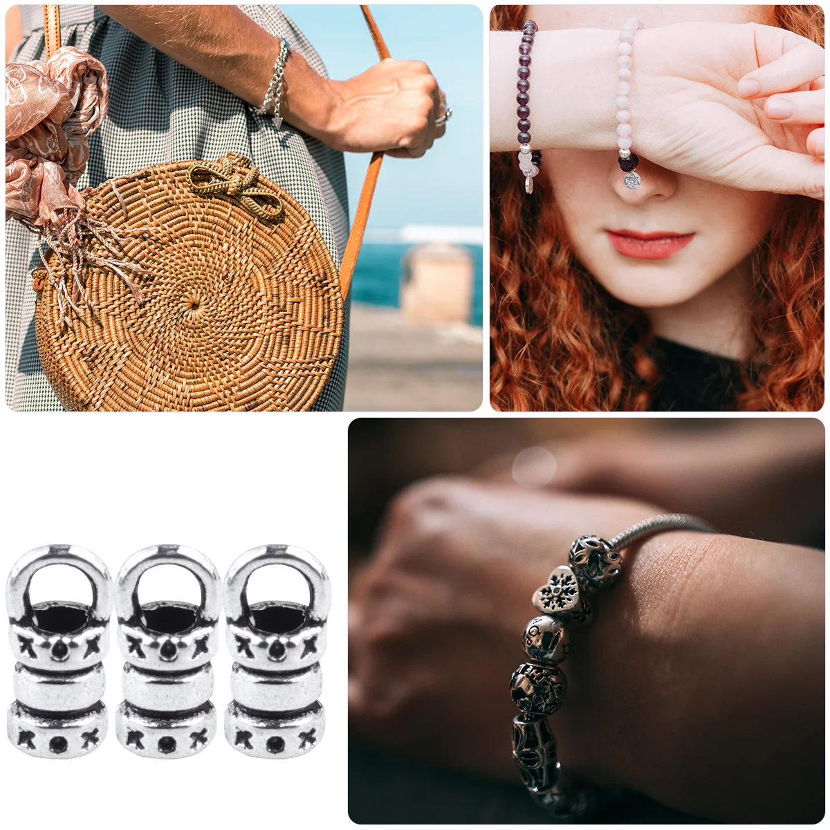 

100pcs Alloy Diy Bracelet Connection Clasp Strap Buckle Jewelry Making Clasp Silver Durable Craft Keychain Anklet