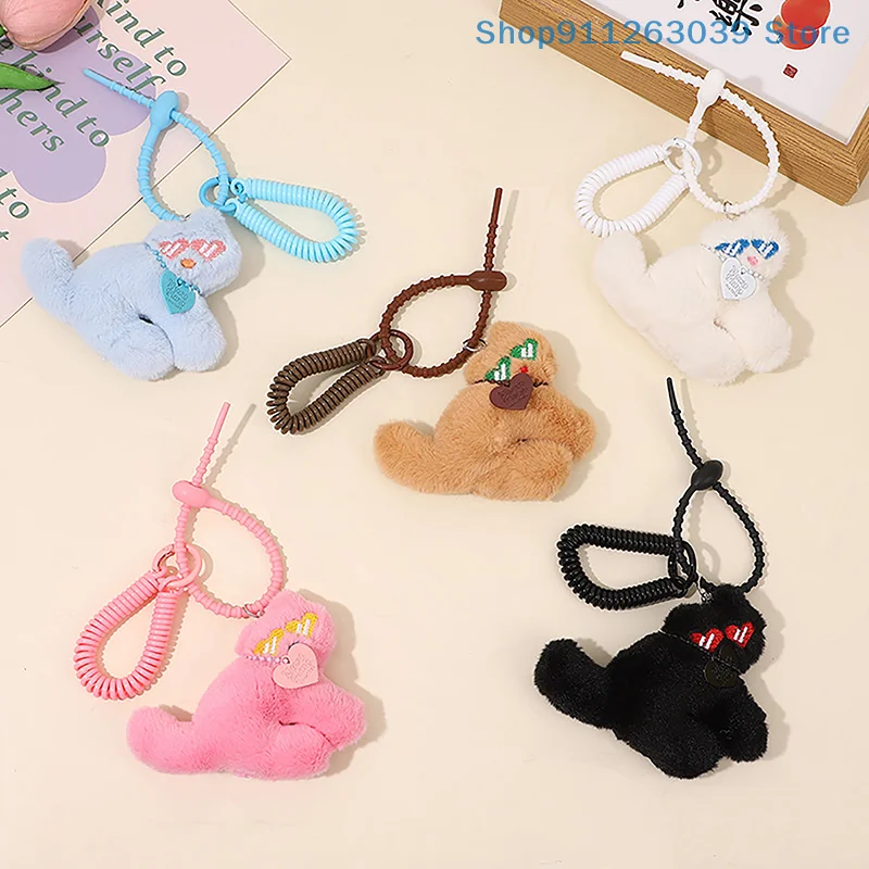 **Creative Kitten Plush Keychain Cartoon Stuffed Cat Keyring Lovely Backpack Pendant Bag Hanging Decoration Couple Gifts