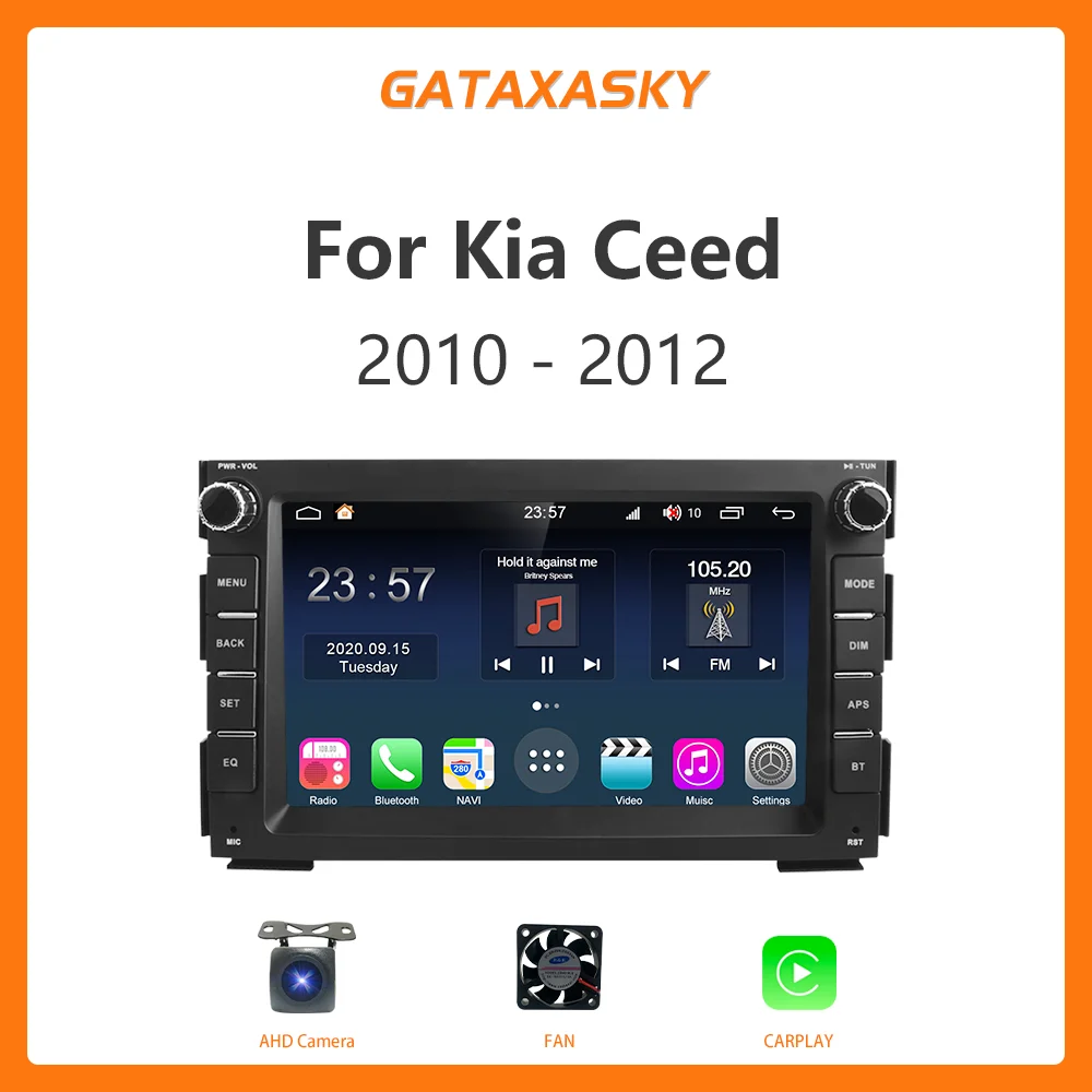 GATAXASKY 안드로이드 라디오 자동차 멀티미디어 네비게이션 플레이어, 기아 CEED 2010 2011 2012 벤가 2010 2016 카플레이, 자동 SWC GPS DSP