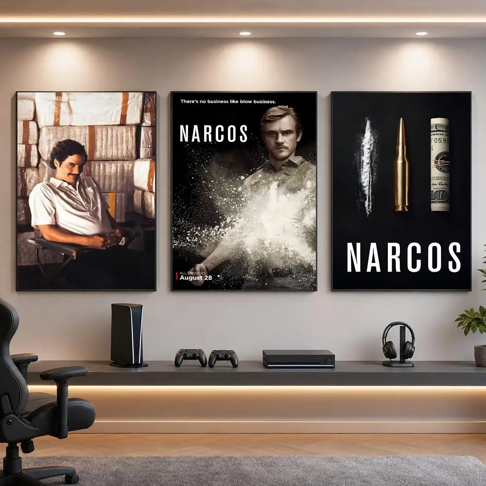 Series N-Narcos Poster HD Removable Wall Art Gift Bedroom Lounge Dorm Office Gaming Cafe Bars