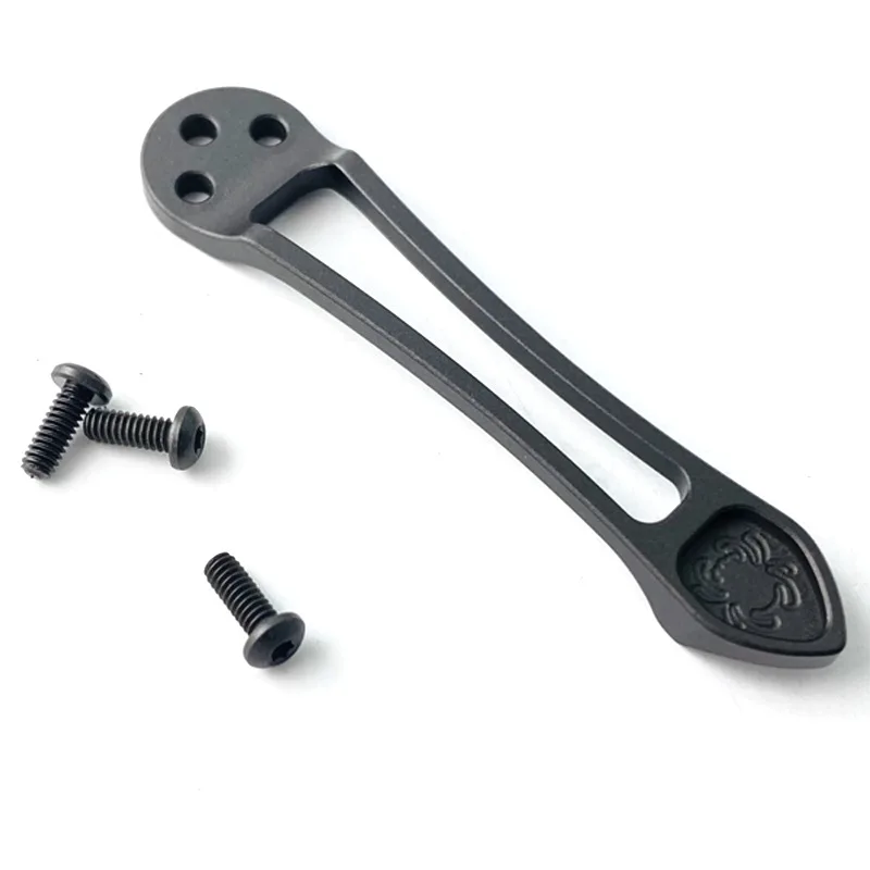 1PC Titanium CNC Hollow-Out Pocket Clip for Spyderco C81 Para 3 C223 Delica 4 Endura 4 Yojimbo 2 Stretch Tool Parts