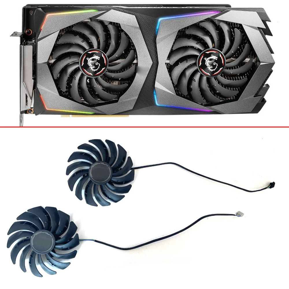 

NEW 95mm 4pin PLD10010S12HH DC12V RTX2070 X-8G GPU FAN For MSI GeForce RTX 2070 GAMING Z Card Cooling Fan