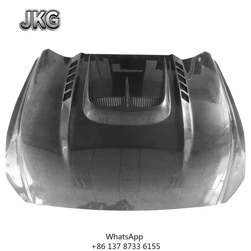 

For 15-17For Ford Mustang Luxury Carbon Fiber Hood Car Cover Surround Bodykit Restoration Accessories
