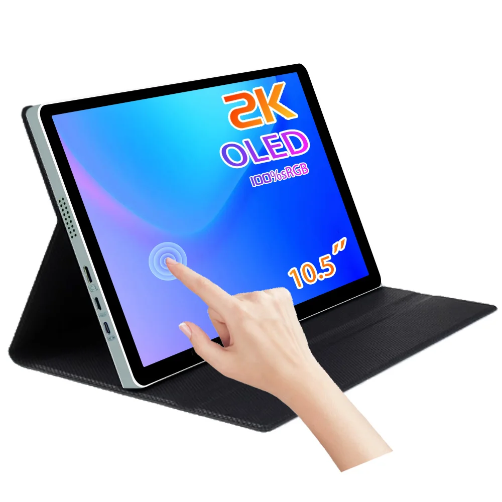 

OLED Portable Monitor 10.5" 2k TouchScreen,Raspberry Pi Monitor, HDR,sRGB 100%,Dual USB-C,HDMI for Laptop Mac Phone PS4/5 Switch
