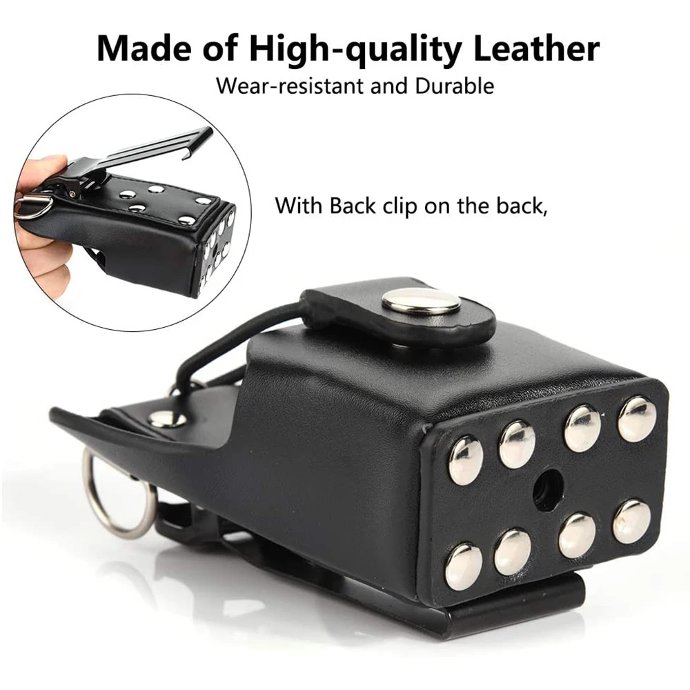 Leather Bag Case for Motorola GP328 Plus/ GP338/ GP344 Holster Walkie Talkie Radio Pouch Wireless Contact Device Accessories