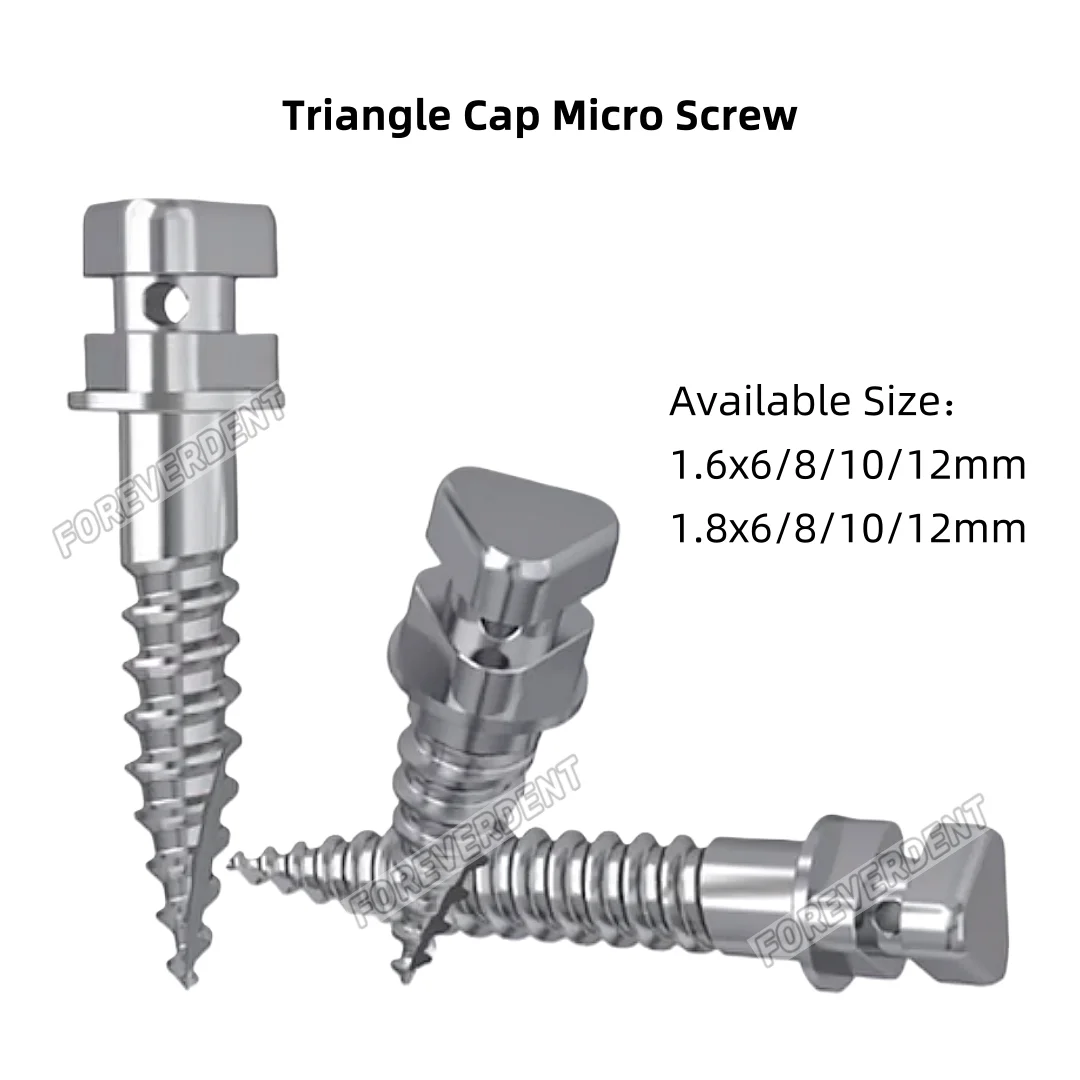10pcs Dental Triangle Cap Micro Screw Orthodontic Matching Tool Screwdriver Driver for Implants Self Drilling Tool Screw Tool
