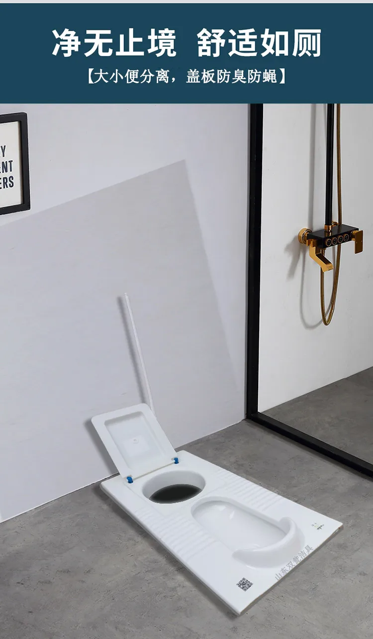 Waterless Dry Squat Toilet Ceramic Urine Separation Squatting Pit New Type No Flush Portable Compost Toilet