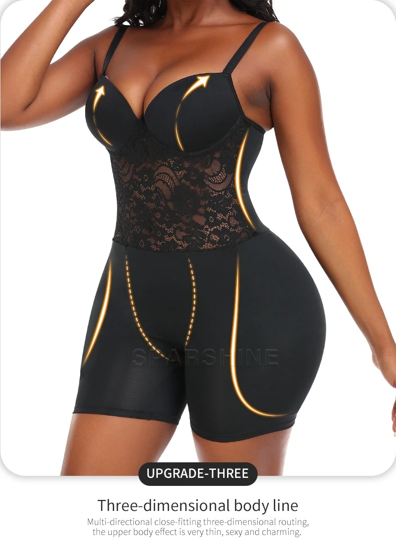 The new plus-size bra Shape-and-Hips lace body-hugging halter one-piece corset as Colombianas Tummy Control Body Shaper