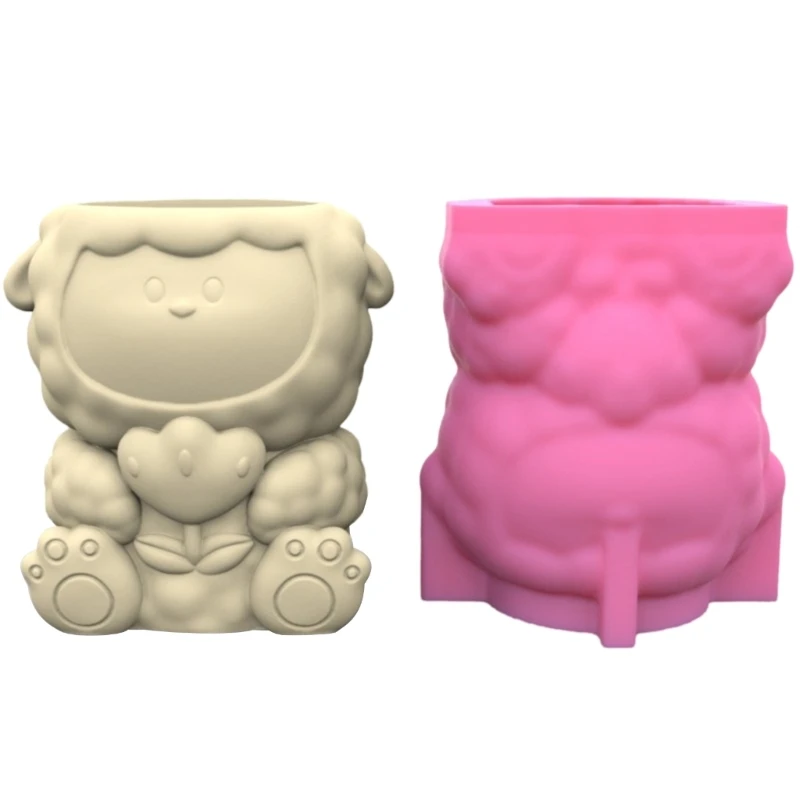 

Little Sheep Succulent Flower Pot Silicone Mold Concrete Candlestick Resin Mould