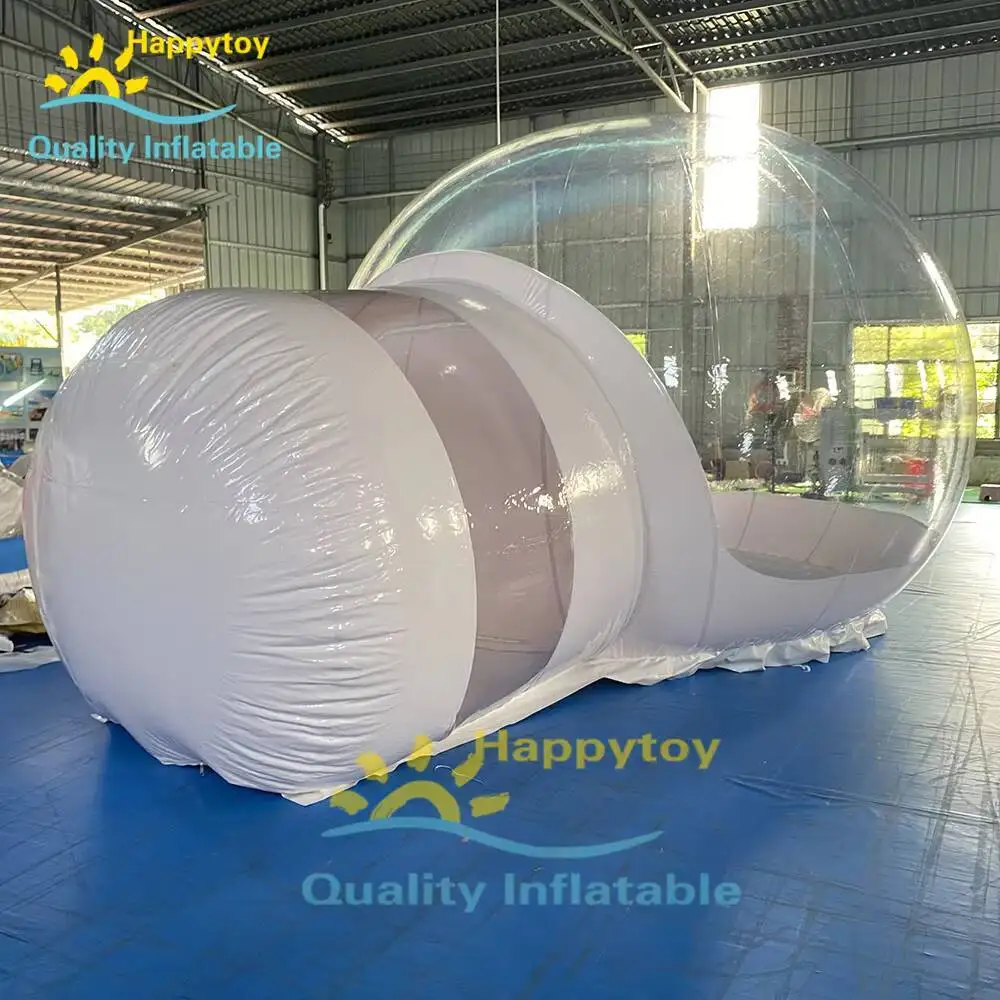 Inflatable Bubble Tent / Dome , Clear Transparent Geodesic Dome Clear Camping Tent