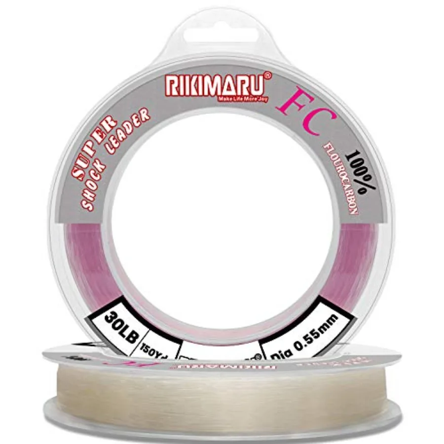 

FC 100% Fluorocarbon Pure Shock Resistant, Sinks Faster Than Mono, Leader Material, 2LB-150LB