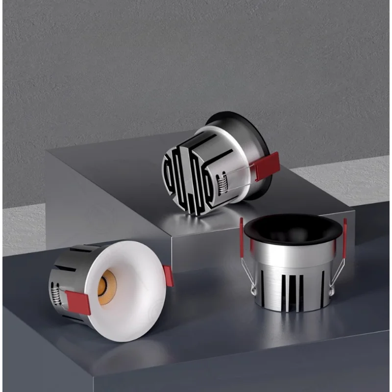 

Embedded arc spot light infinity deep cup anti-glare household sky lamp high display seamless downlight no main light