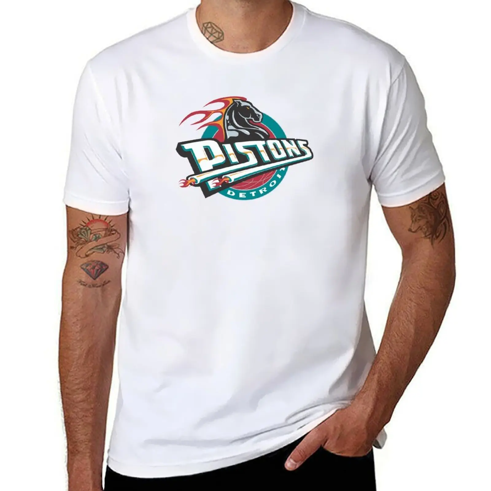 

cotton funny t package plain humor shirts t T-Shirt man Pistons-Detroit,Classic man anime t-shirt for dark shirts for black