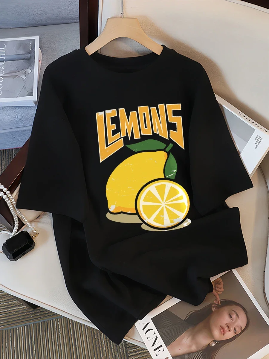 The Latest Men's Pure Cotton T-shirt for 2025, Lemon, Comfortable, Breathable, High-quality, Beach Travel, Party, Instagram 2K