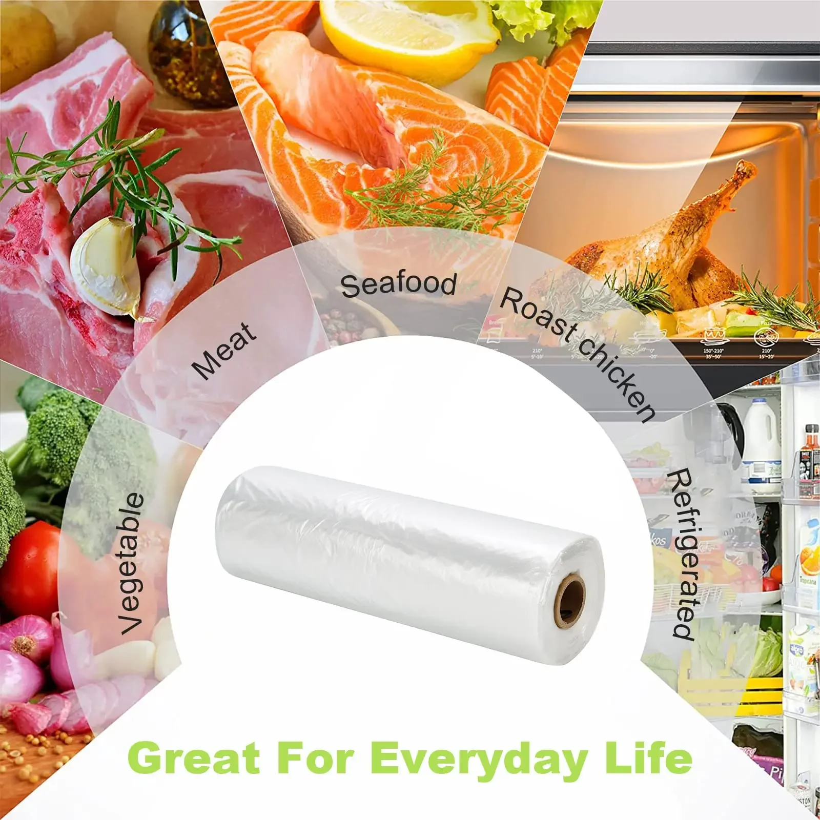 Food Storage Bags, Mylar Plastic Produce Bag for Fruits, Vegetable, Bread, Food Clear Bags, Food Packaging, Kitchen Storage