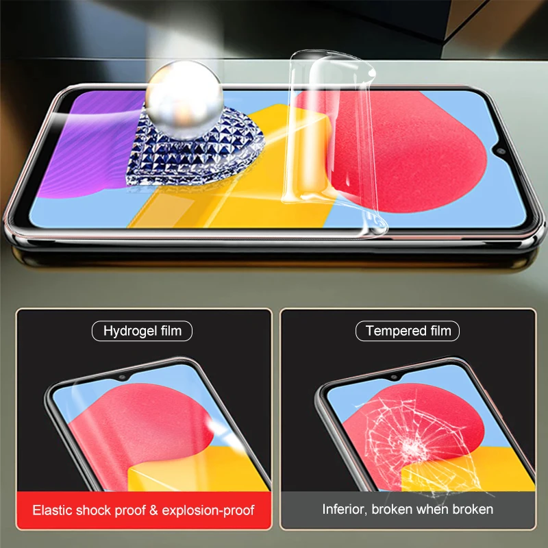 Гидрогелевая пленка с полным покрытием 2 шт. для Samsung Galaxy A14, защитная пленка Sumsung A14, A 14, 14A, 6,6 дюйма, защита для экрана