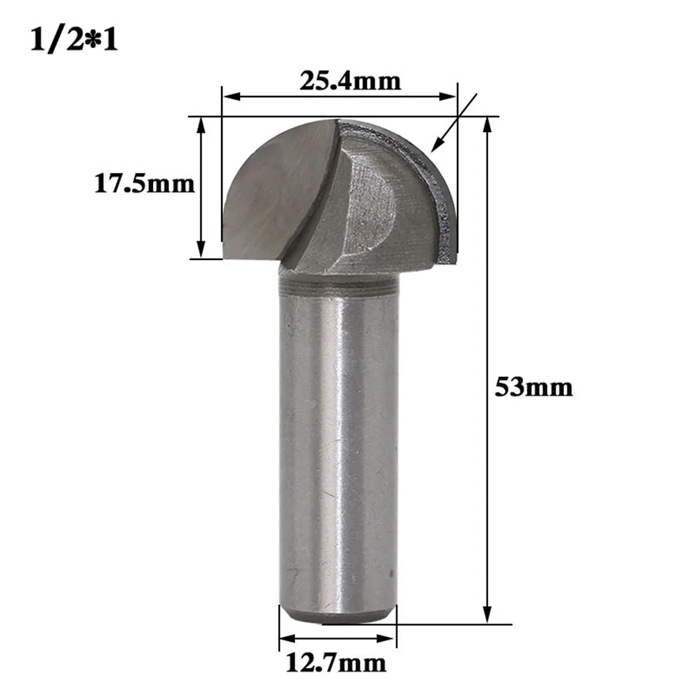 High precision Handdrail Router Bit Milling Cutter Round Bottom Tool Woodworking 1/2" 1/4" Shank For cnc milling machine