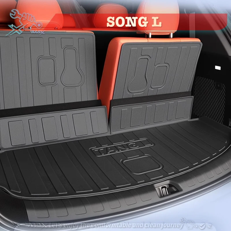 

Для BYD SONG L DMI DMP EV 2025 TPE Custom Fit Коврик в багажник автомобиля Всесезонный коврик в багажник 3D-образный лазерный измерительный вкладыш в багажник
