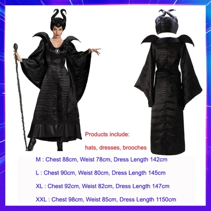 Vampire Halloween Costumes Sexy Black Witch Wizard Cosplay Adult Beauty Women Evil Dress Masquerade Carnival Party Mujer Outfit