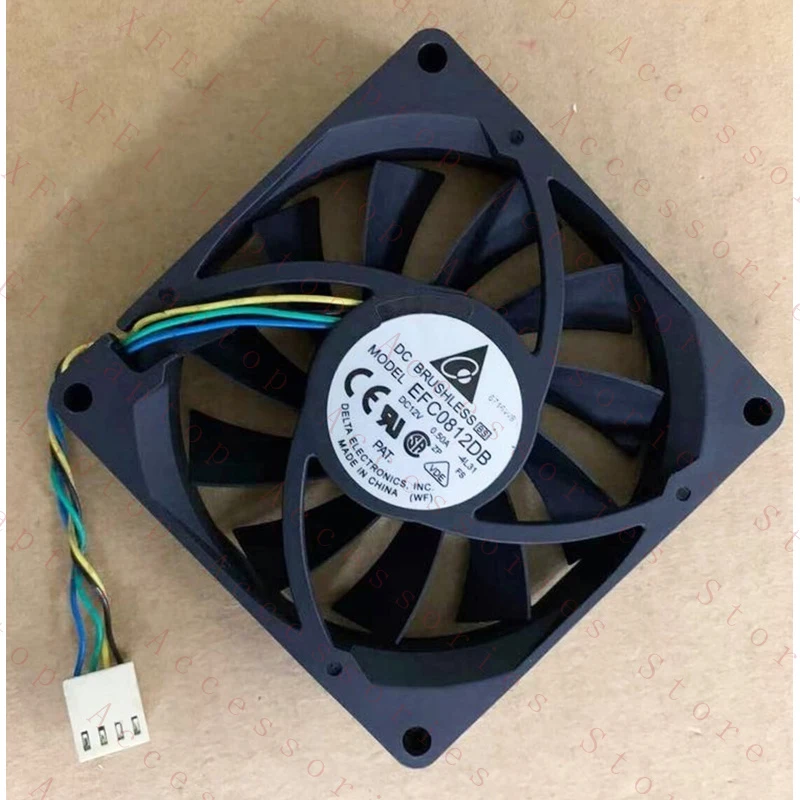 

D for Delta EFC0812DB DC12V 0.50A PWM cooling fan 80*80*15MM 4 wire