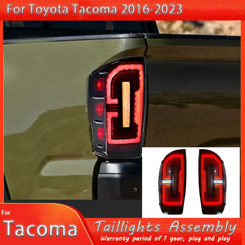 

Автомобильные задние фонари для Toyota Tacoma, задний фонарь 2016-2023, светодиодный проектор, задние фонари, дневные ходовые огни, автомобильные аксессуары