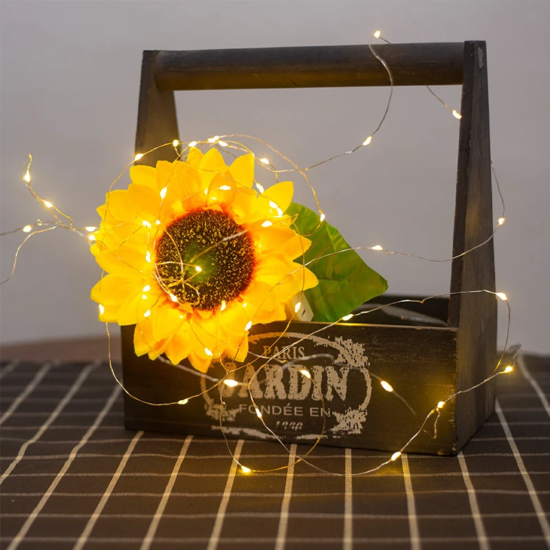 Multiuso LED Copper Wire Light String, Impermeável, Decorativo, Casa, Jardim, Pátio