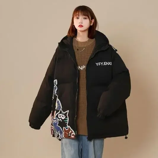 Women Thick Parkas Winter New Fashion Zipper Wide-waisted Full Korean Sweet Girls Coat Women Jackets Keep Warm All-match