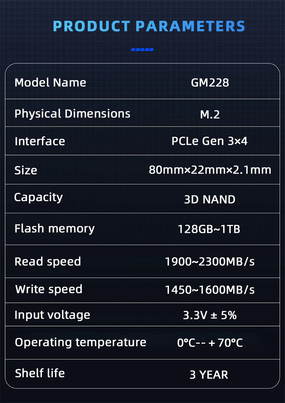 Bestoss Internes M2 Nvme Solid State Drive 128 GB 256 GB 512 GB Festplatte SSD-Laufwerk für Desktop/Laptop