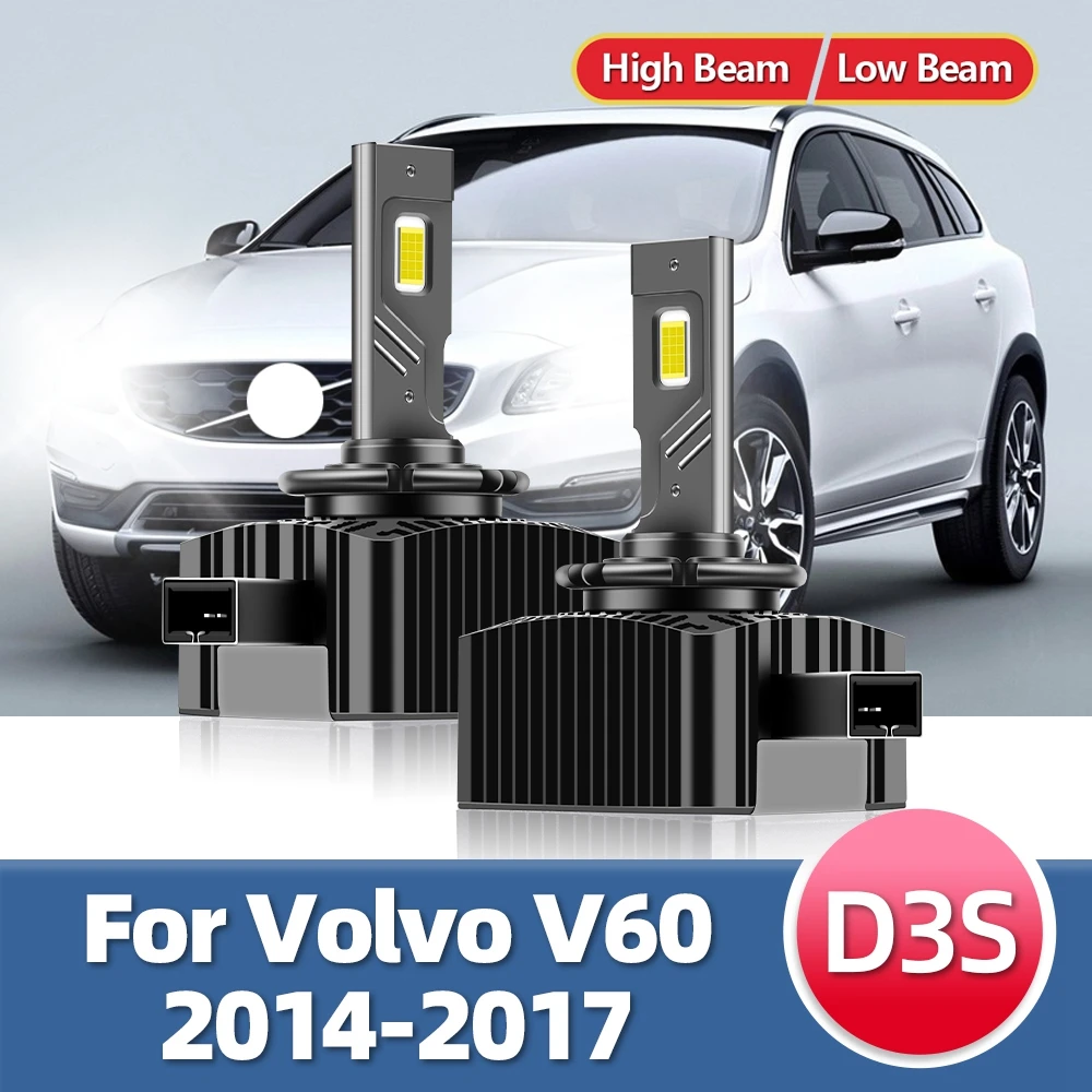 2PCS Headlight D3S Bulbs CSP Led 30000LM 110W Super Bright Car Lamp D Series Car with Year 2014 2015 2016 2017 For Volvo V60