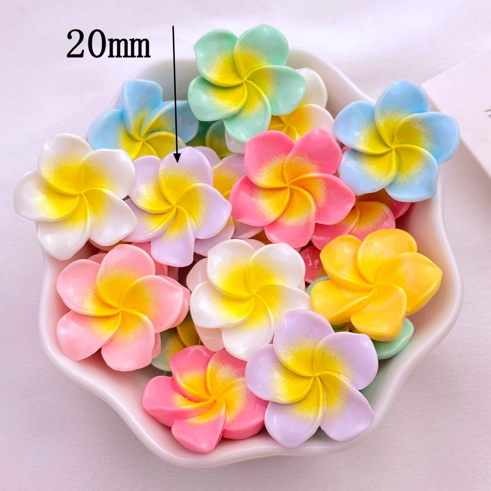 10Pcs New Cute Resin Mini Flower Series Flat Back Parts Embellishments For Hair Bows Accessories