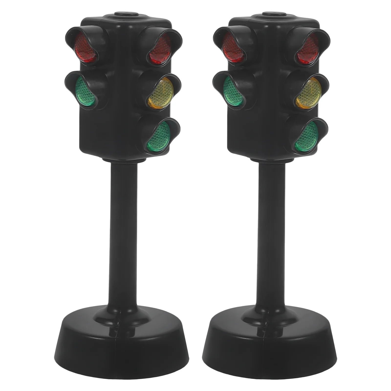 2 Pcs Traffic Crosswalk Signal Lights Kids Night Model Signs for Teaching Children Toy Household