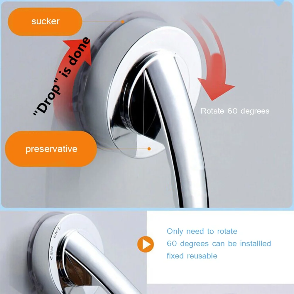 Bathroom Suction Cup Handle Grab Bar Shower Safety Bar Tub Door Anti Slip Handrail Bathroom Grab