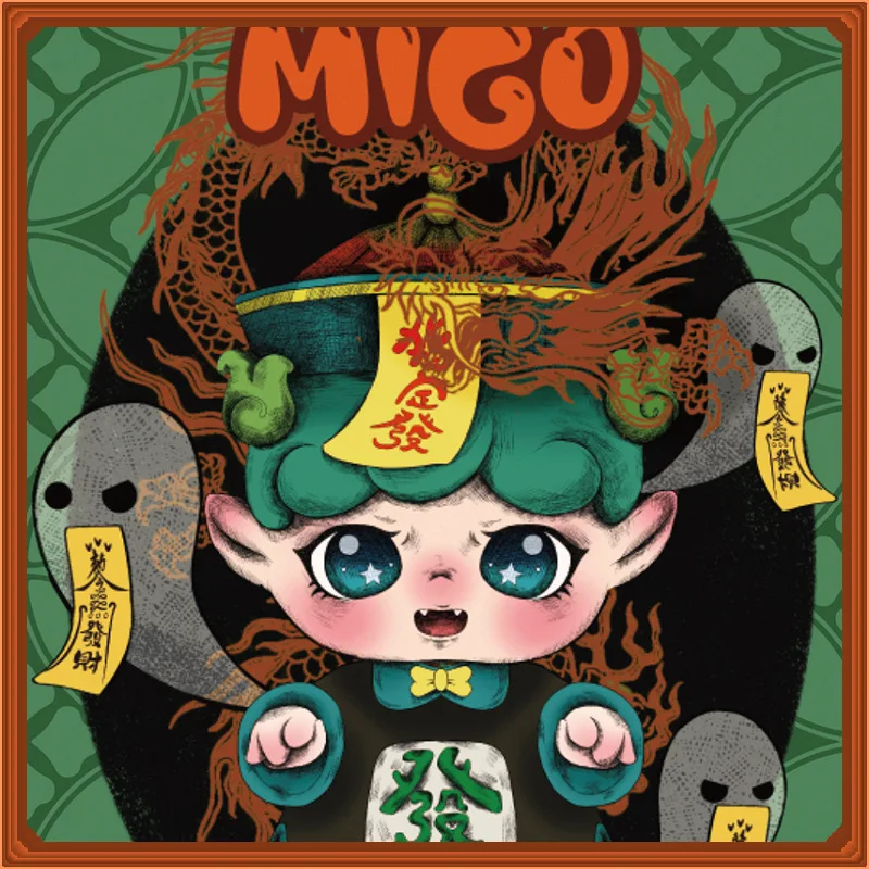 

New Genuine Mini Happy Ghost Pair Series Blind Box Fashion Cool Chinese Zombie Doll Ornament Handmade Fun Toy Desktop ornament