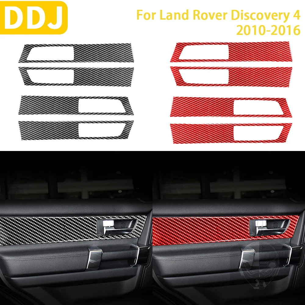 

For Land Rover Discovery 4 2010-2016 Accessories Carbon Fiber Car Interior Door Handle Frame Panel Trim Cover Modified Sticker