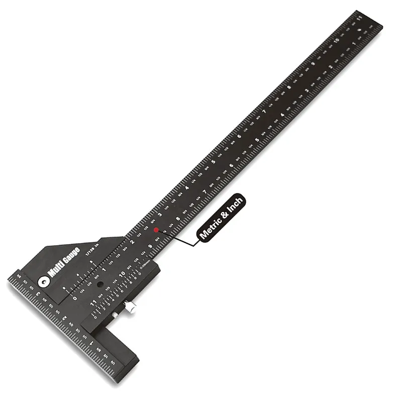 0-280mm T Ruler Multifunction Marking Depth Measuring Tools Woodworking Sliding Gauge Aluminum Alloy Scribe