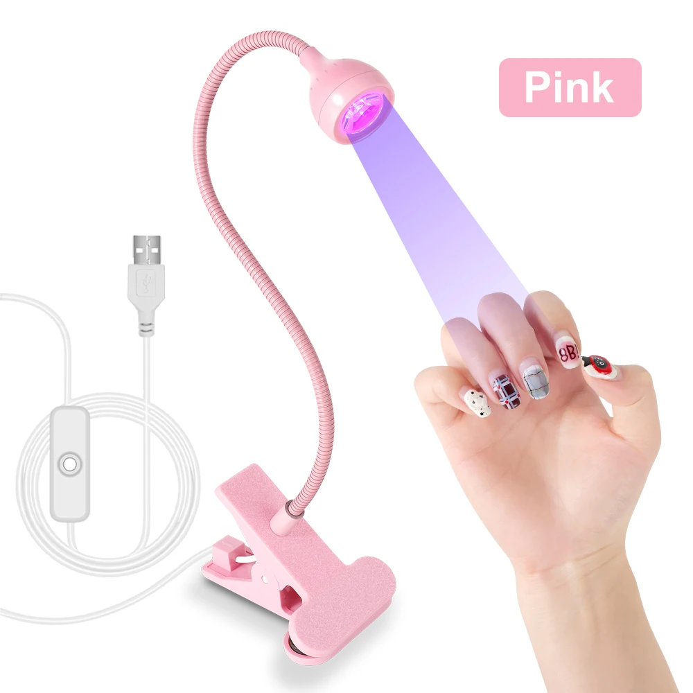 Nagel-LED-UV-Lampe zum Trocknen von Gelnägeln, Nagellack, zum Aufstecken, flexibler Schreibtisch, Mini, tragbare USB-Nagellampe, UV-Licht-Trockner für Maniküre, Salon