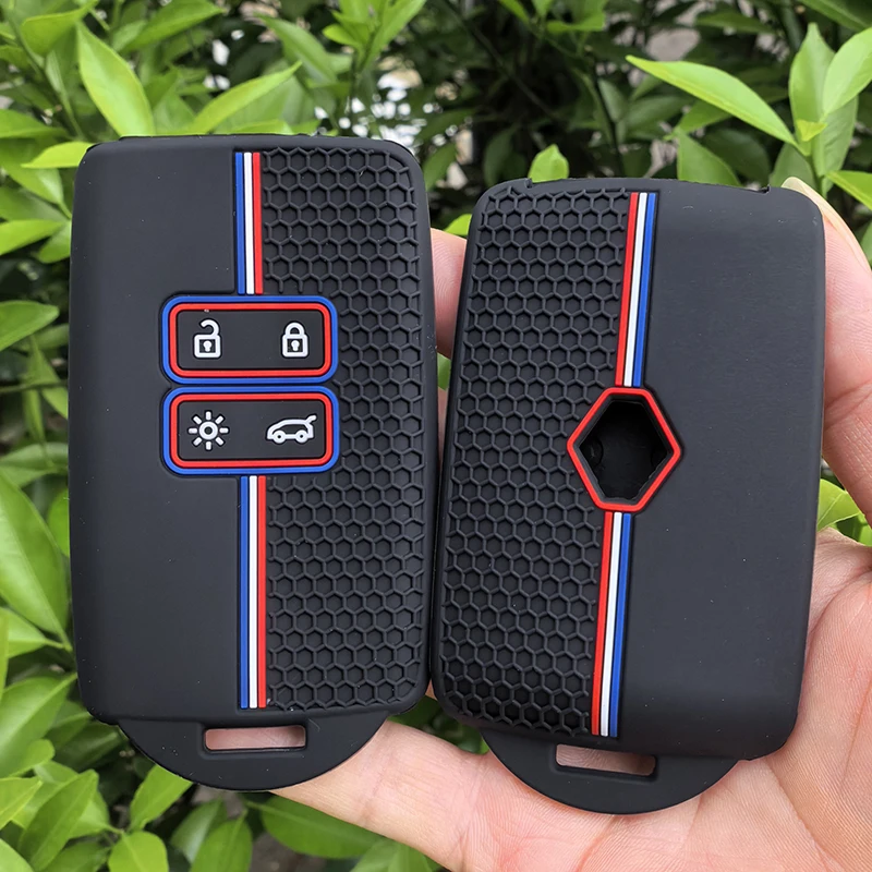 Silicone Car Key Case Cover Shell FOB for Renault Koleos Captur Kadjar Megane Clio Talisman Scenic Arkana Zoe for Dacia Sandero